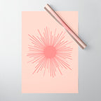 Pink Sun Wrapping Paper Gallery Image 1