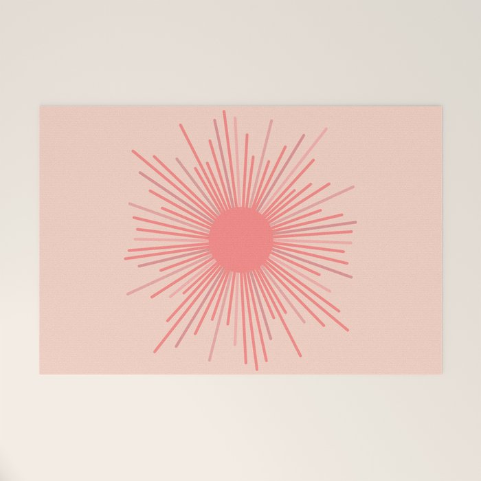 Pink Sun Welcome Mat Gallery Image 1