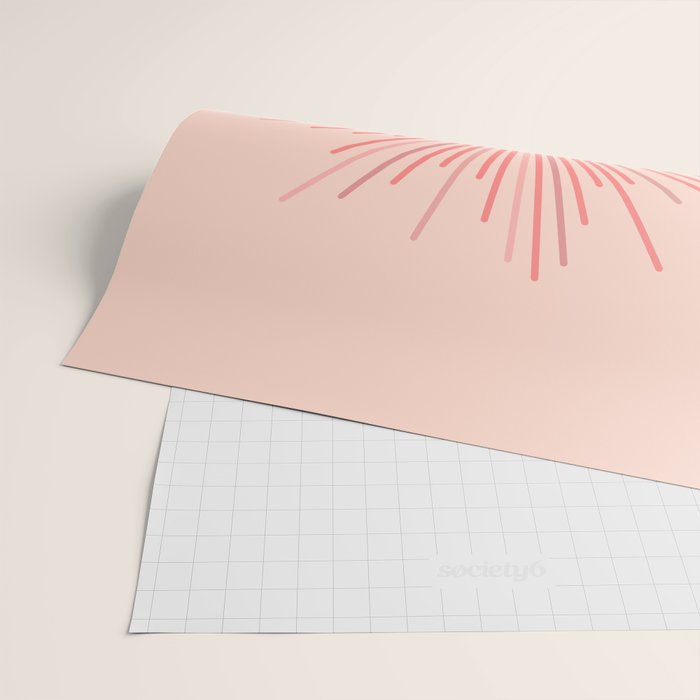Pink Sun Wrapping Paper Gallery Image 2