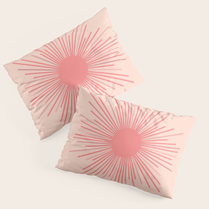 Pink Sun Pillow Sham Gallery Image 1