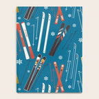 Nostalgic Winter Ski Scene Retro Holiday Pattern Notebook Gallery Image 4