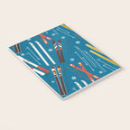 Nostalgic Winter Ski Scene Retro Holiday Pattern Notebook Gallery Image 3