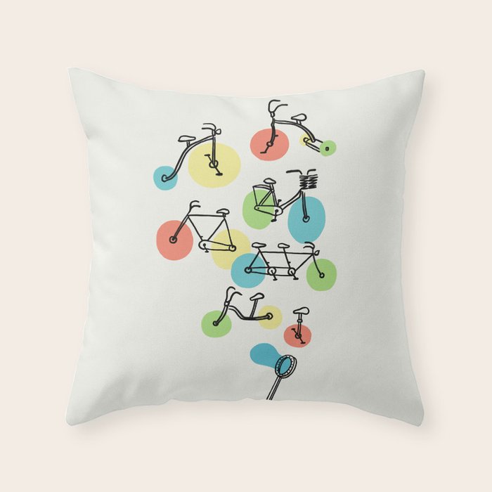 Riding Bubbles Throw Pillow Gallery Image 1