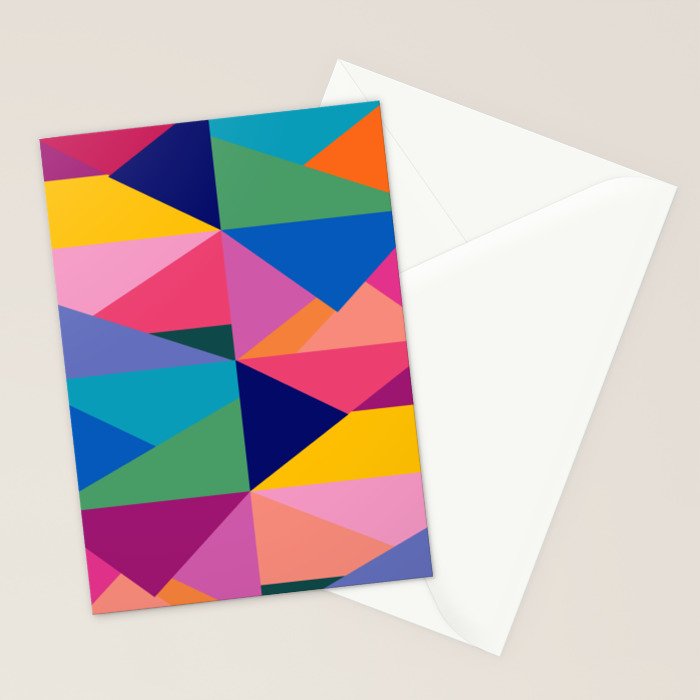 Geometric Color Block Stationery Card Gallery Image 2