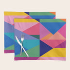 Geometric Color Block Placemat Gallery Image 1