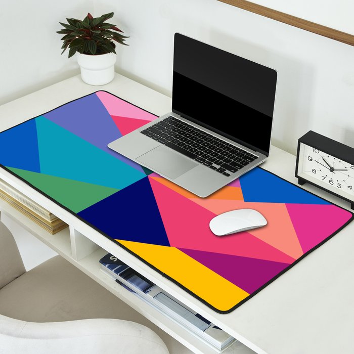 Geometric Color Block Desk Mat Gallery Image 2