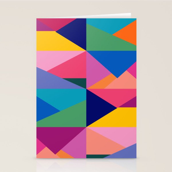 Geometric Color Block Stationery Card Gallery Image 1