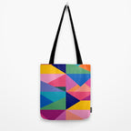 Geometric Color Block Tote Bag Gallery Image 2