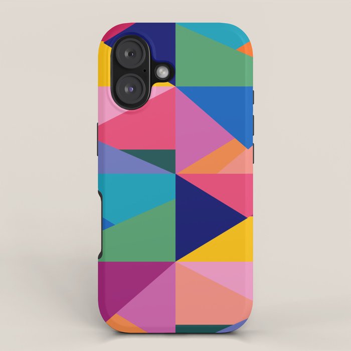 Geometric Color Block iPhone Case Gallery Image 1