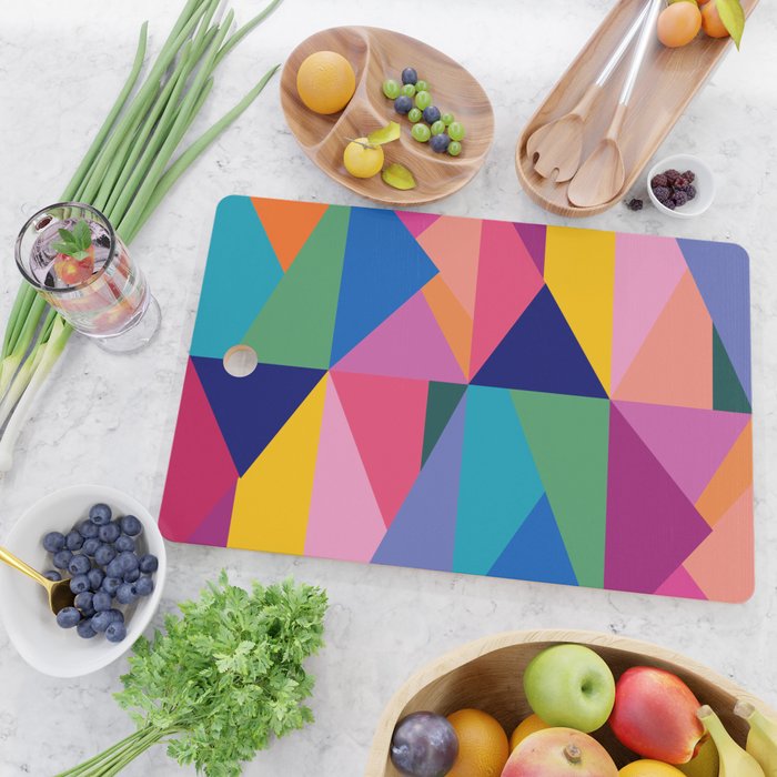 Geometric Color Block Cutting Board Gallery Image 2