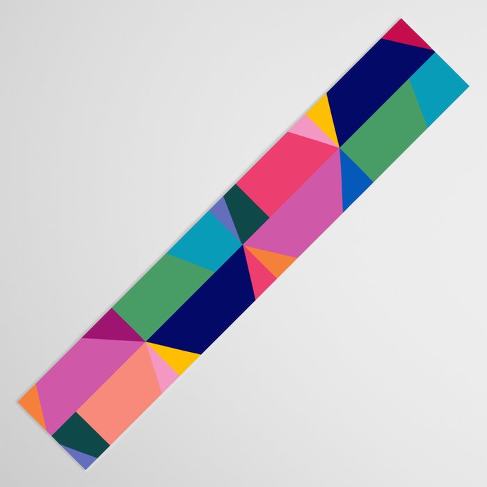 Geometric Color Block Table Runner Gallery Image 3