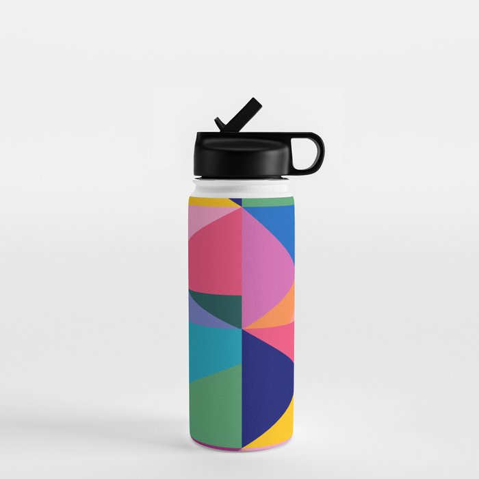 Geometric Color Block Water Bottle Gallery Image 1