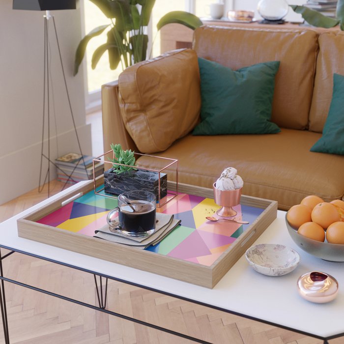 Geometric Color Block Serving Tray Gallery Image 2