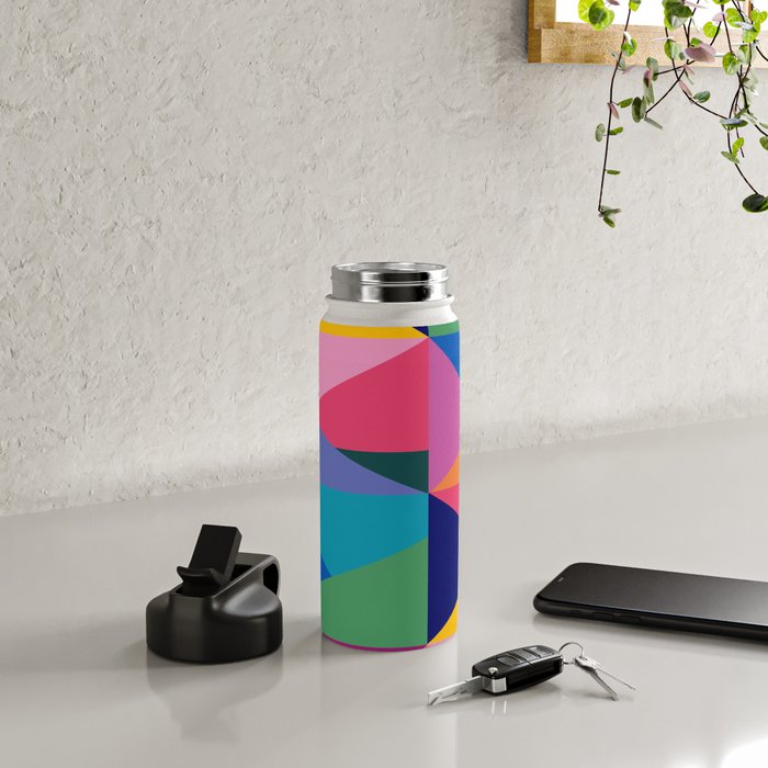 Geometric Color Block Water Bottle Gallery Image 4