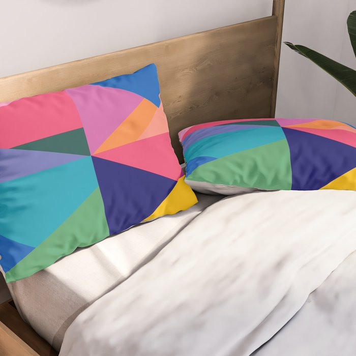 Geometric Color Block Pillow Sham Gallery Image 2