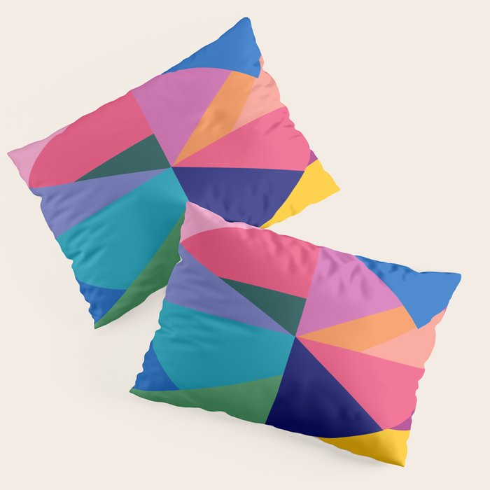 Geometric Color Block Pillow Sham Gallery Image 1