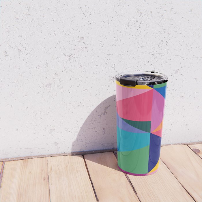 Geometric Color Block Travel Mug Gallery Image 4
