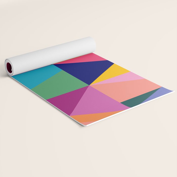 Geometric Color Block Yoga Mat Gallery Image 2