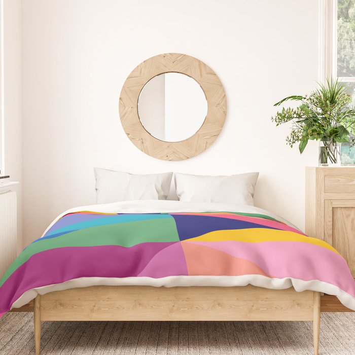 Geometric Color Block Duvet Cover Gallery Image 3