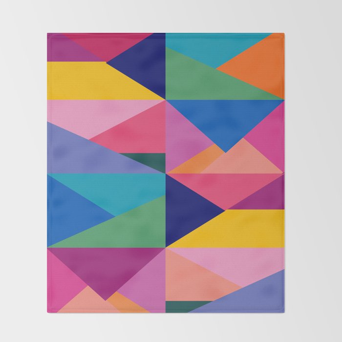 Geometric Color Block Throw Blanket Gallery Image 2