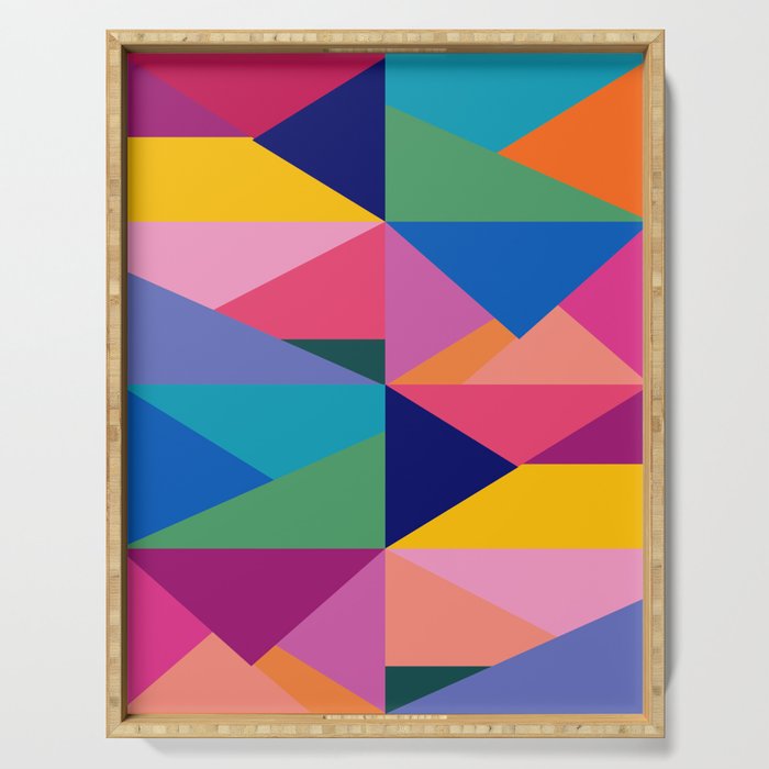 Geometric Color Block Serving Tray Gallery Image 1