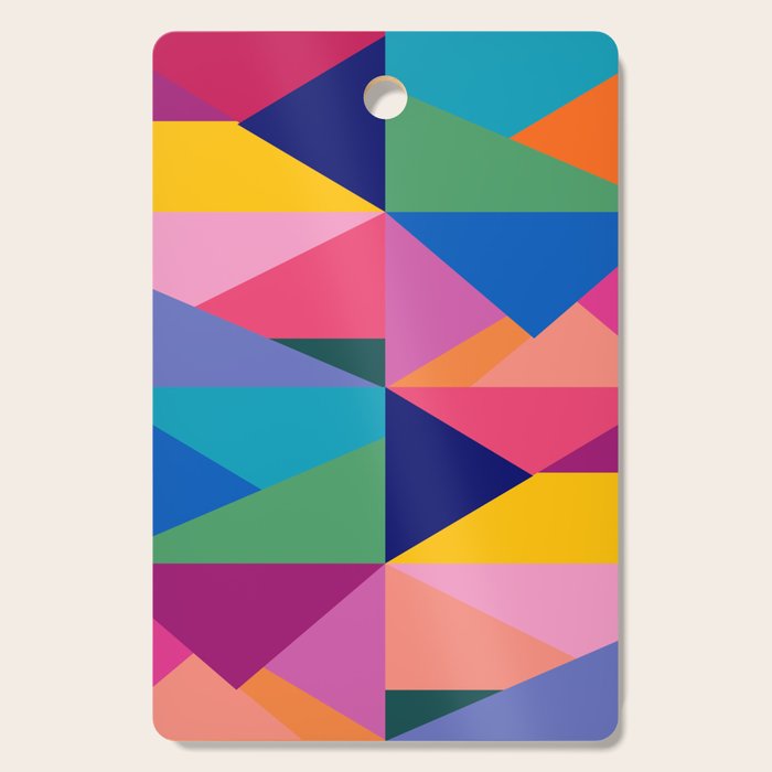 Geometric Color Block Cutting Board Gallery Image 1