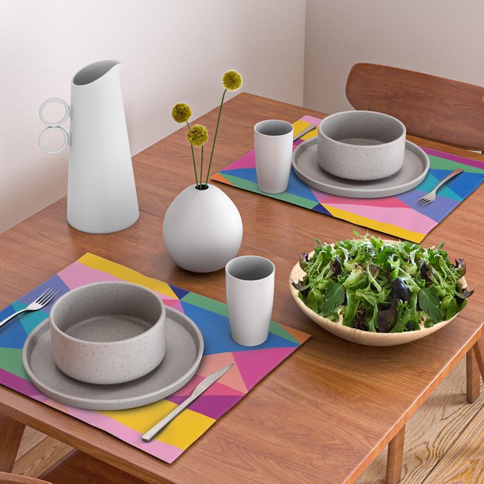 Geometric Color Block Placemat Gallery Image 2