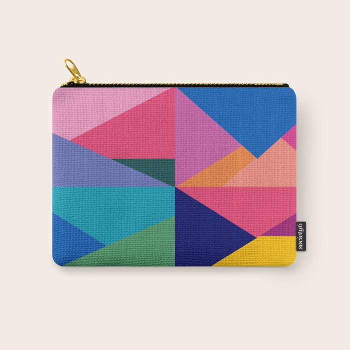 Geometric Color Block Carry All Pouch Gallery Image 1