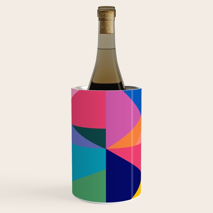 Geometric Color Block Wine Chiller Gallery Image 1