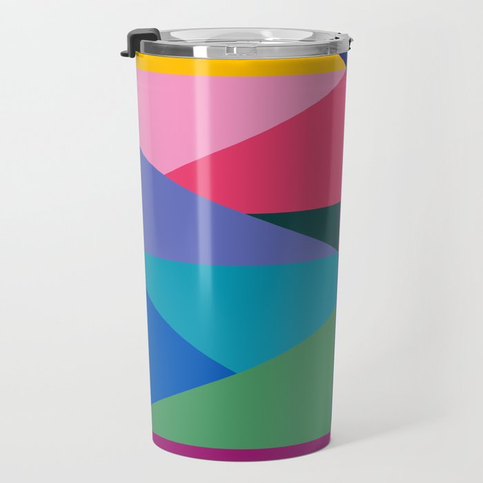 Geometric Color Block Travel Mug Gallery Image 3