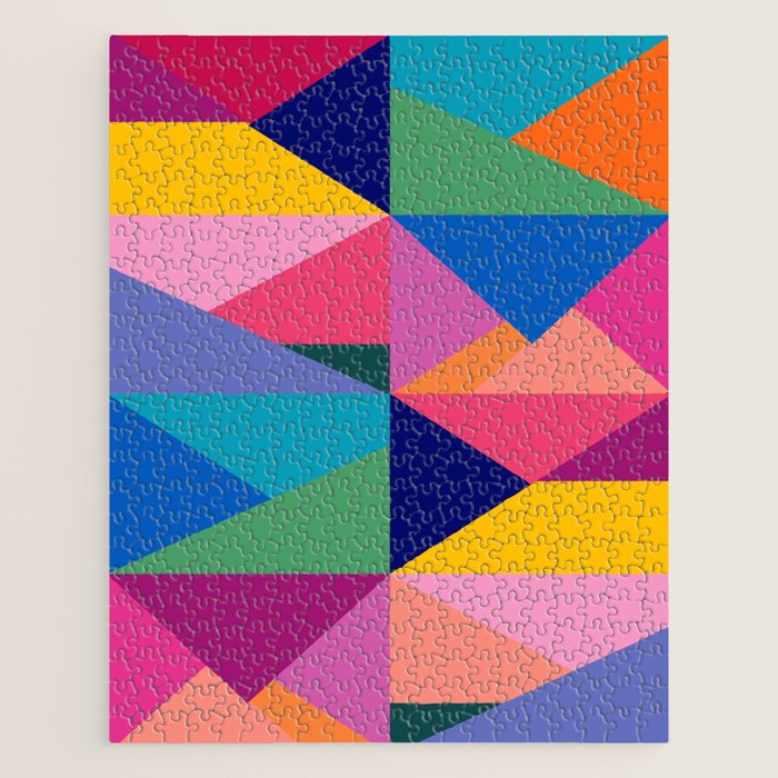 Geometric Color Block Jigsaw Puzzle Gallery Image 1