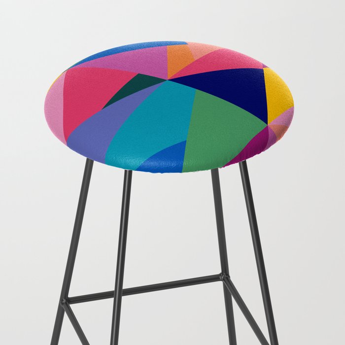 Geometric Color Block Stool Gallery Image 2