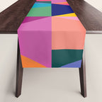 Geometric Color Block Table Runner Gallery Image 1