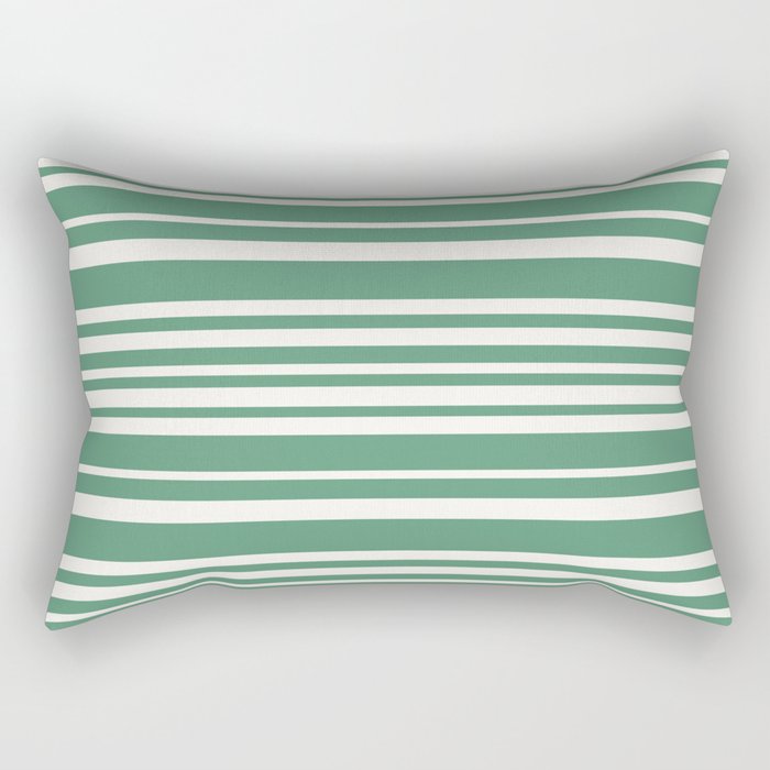 Classic Stripes XXXIX - Kelly Green Rectangular Pillow Gallery Image 1