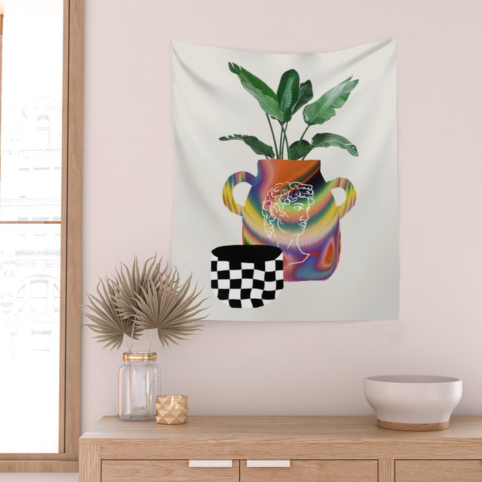 A house plant / Still life Wall Tapestry Gallery Image 2