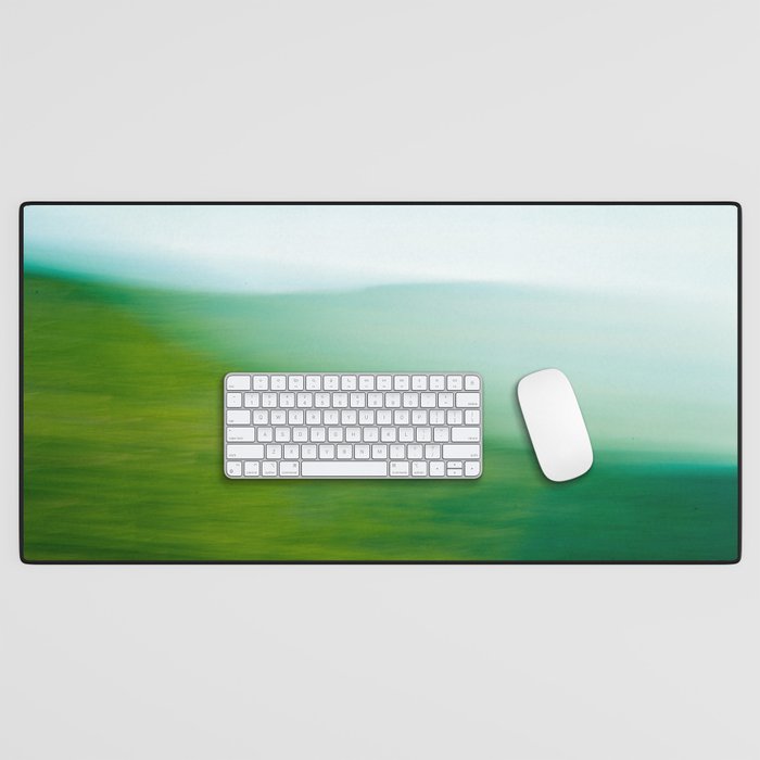 Mountains and Sea - green abstract nature photograph Desk Mat Gallery Image 1