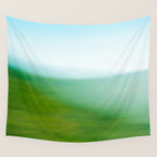Mountains and Sea - green abstract nature photograph Wall Tapestry Gallery Image 4