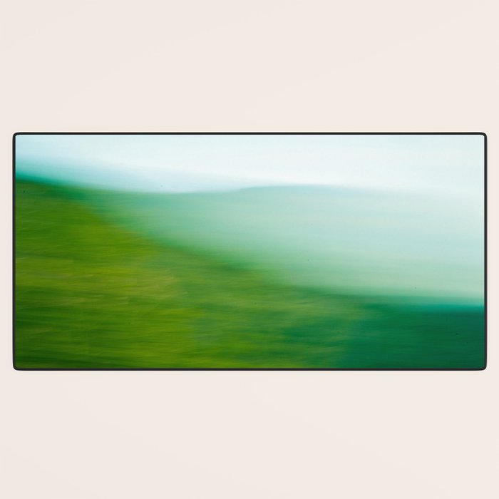 Mountains and Sea - green abstract nature photograph Desk Mat Gallery Image 3