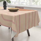 Modern Desert Abstract Shapes and Lines Tablecloth Gallery Image 3