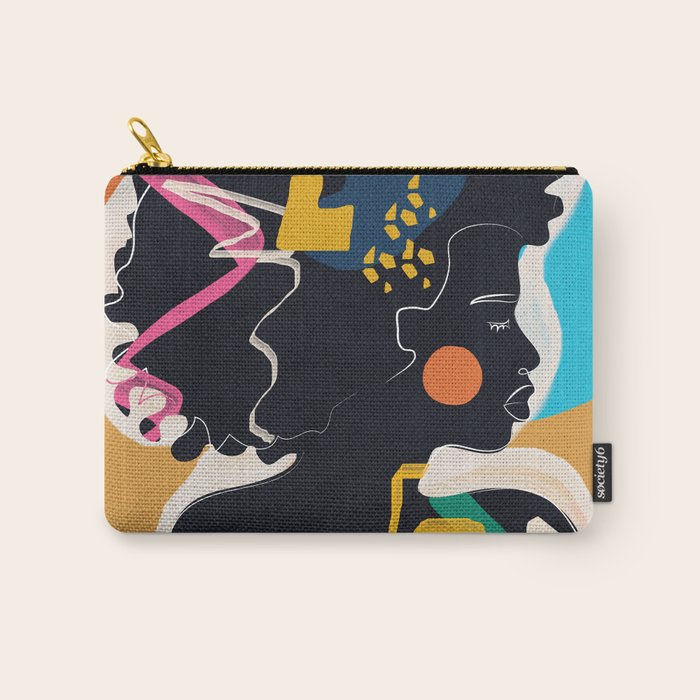 Modern Abstract Woman 08 Carry All Pouch Gallery Image 1