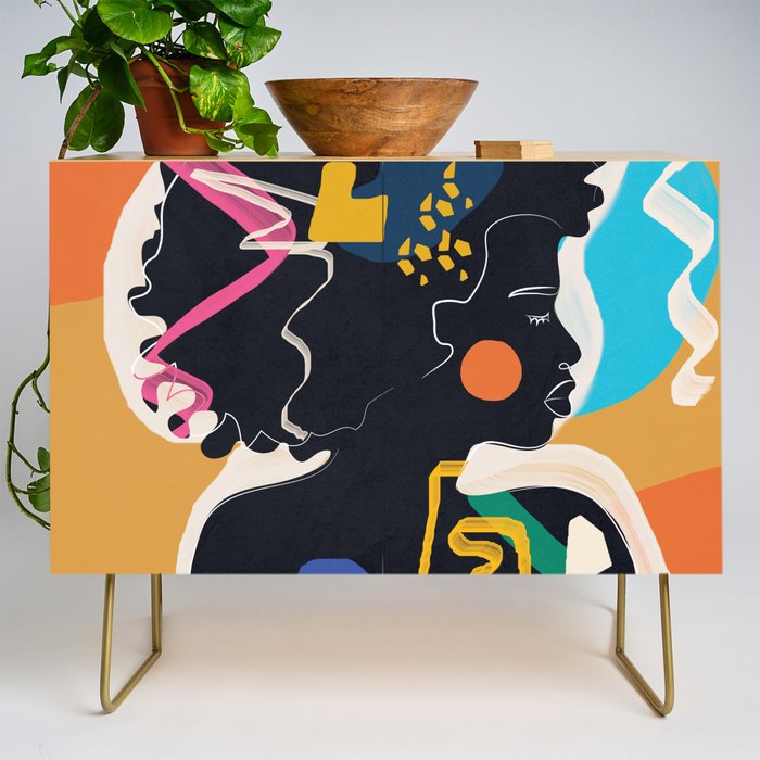 Modern Abstract Woman 08 Credenza Gallery Image 1