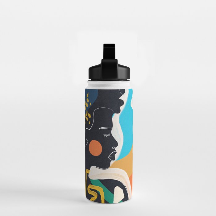 Modern Abstract Woman 08 Water Bottle Gallery Image 2