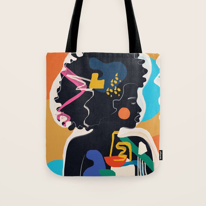 Modern Abstract Woman 08 Tote Bag Gallery Image 1