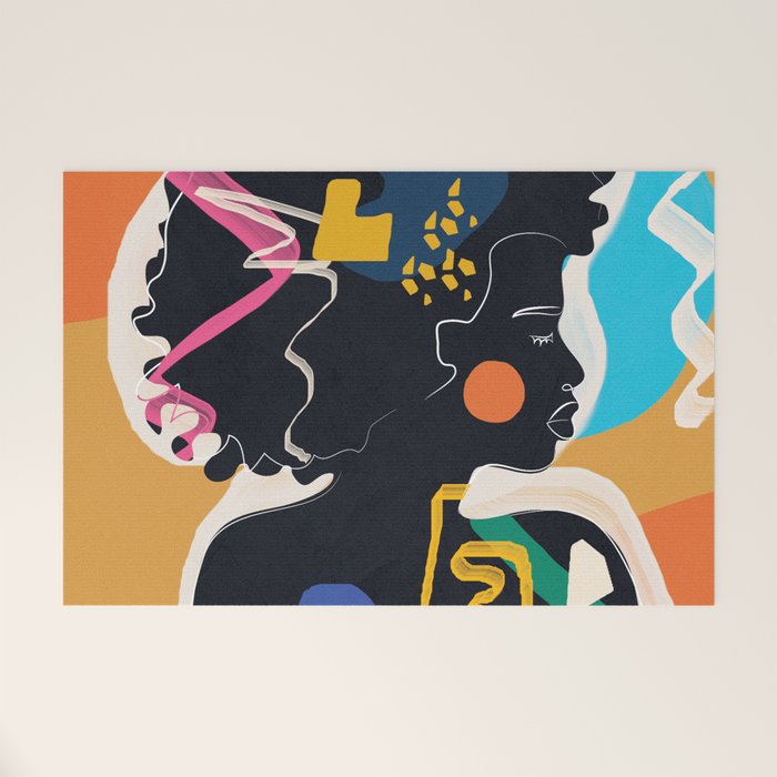 Modern Abstract Woman 08 Welcome Mat Gallery Image 1