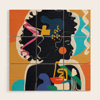 Modern Abstract Woman 08 Wood Wall Art Gallery Image 1