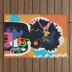 Modern Abstract Woman 08 Outdoor Rug Gallery Image 1