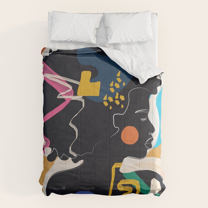 Modern Abstract Woman 08 Comforter Gallery Image 6