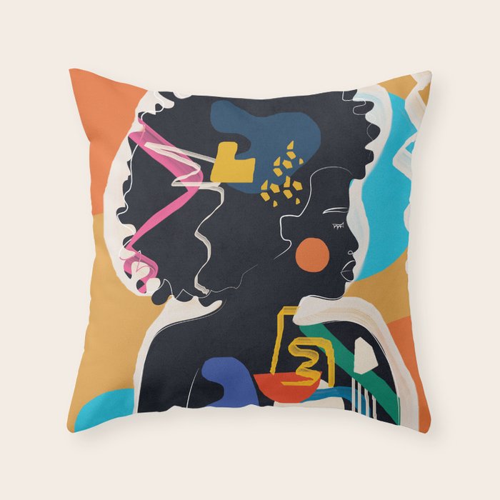 Modern Abstract Woman 08 Throw Pillow Gallery Image 6