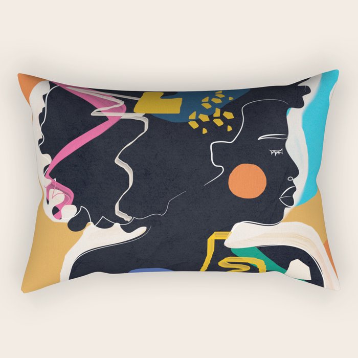 Modern Abstract Woman 08 Rectangular Pillow Gallery Image 1