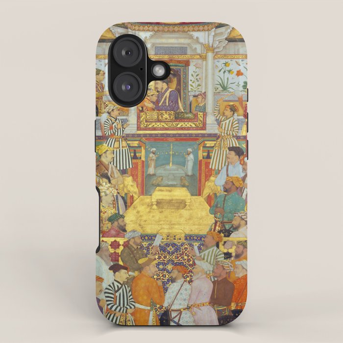 The accession of Shah Jahan by Bichitr, Indian Mughal Art iPhone Case Gallery Image 1